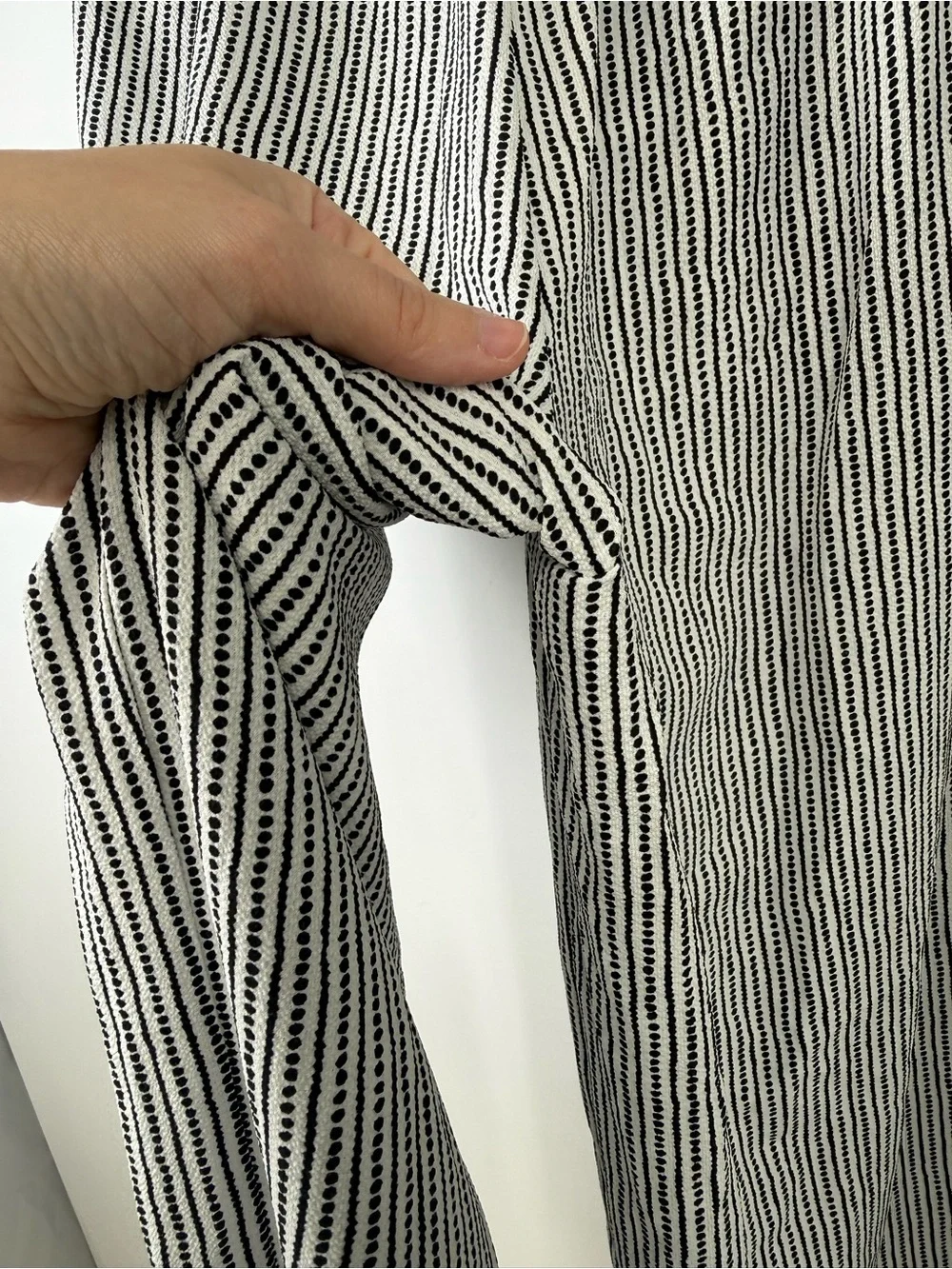 Max Studio Stripe Polka dot Wide Leg Flare Crop Casual Pants Trousers size XXL